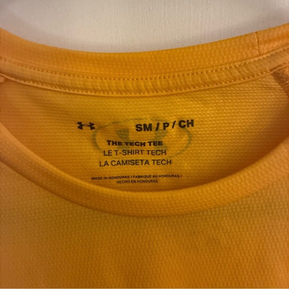 Under Armour Men's Bright Yellow Short Sleeve Tee Size Small - Picture 5 of 7